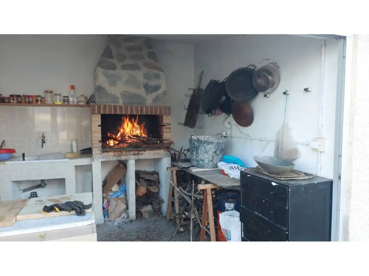 Cuina de Casa o xalet en venda en Elche / Elx amb Calefacció, Jardí privat i Piscina