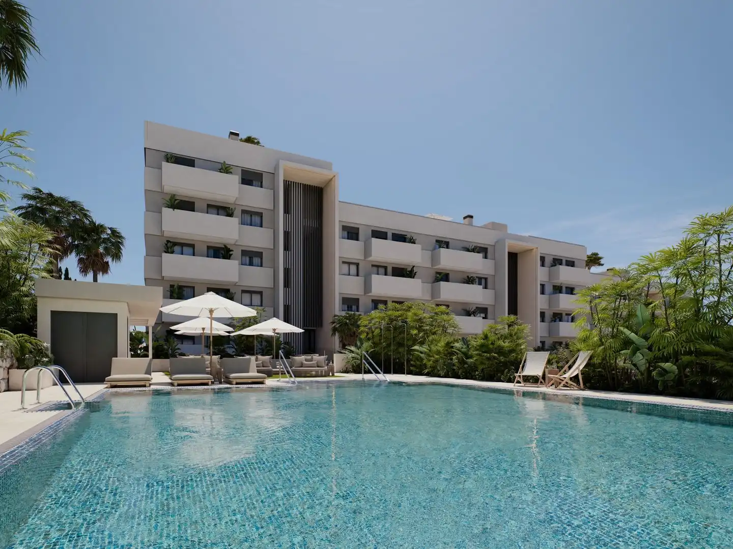 Piscina de Planta baixa en venda en Estepona amb Jardí privat, Terrassa i Piscina comunitària