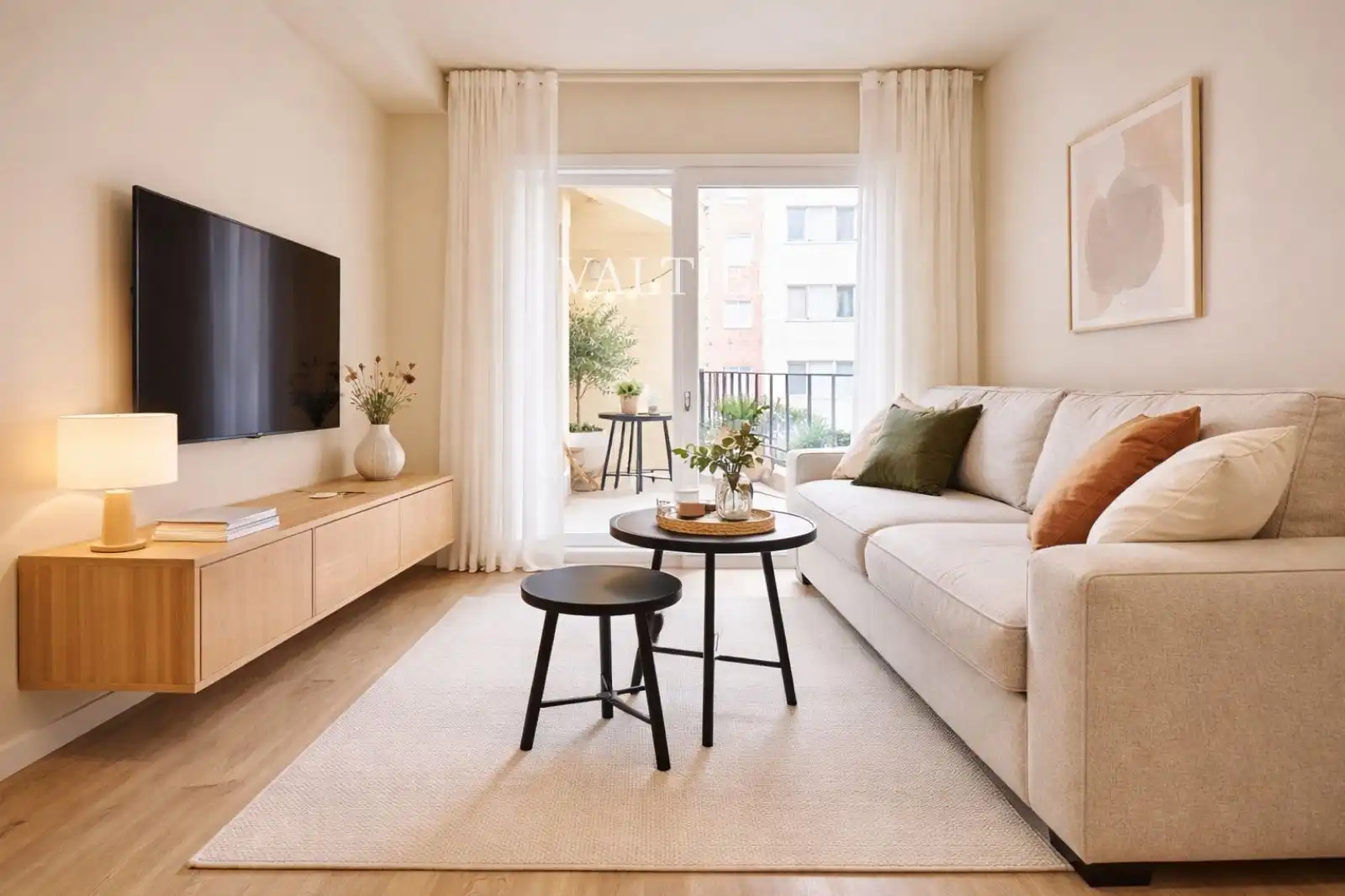 Wohnzimmer von Wohnung zur Miete in  Madrid Capital mit Klimaanlage, Heizung und Terrasse