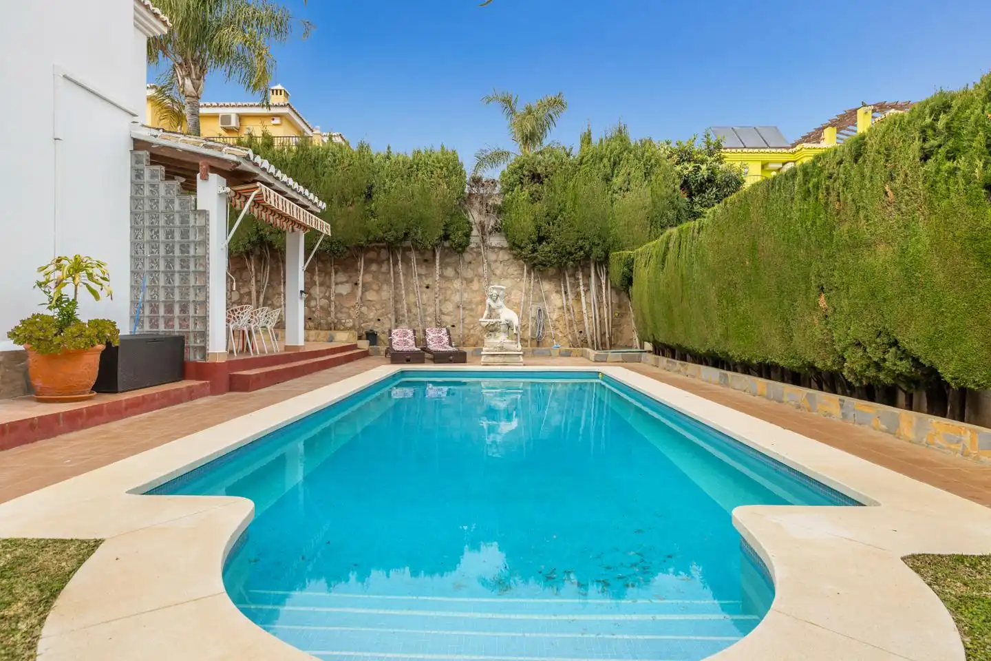 Piscina de Casa o chalet de alquiler en Benalmádena con Aire acondicionado, Jardín privado y Piscina