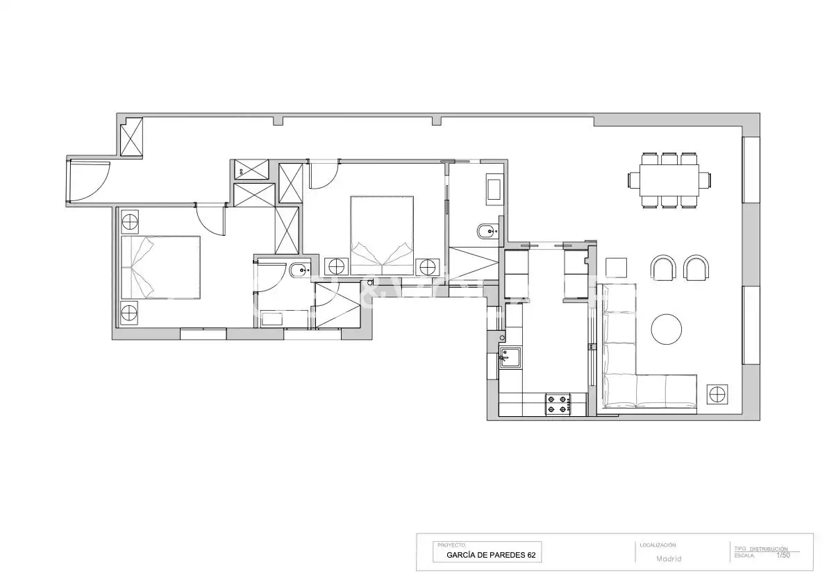 Wohnung zum Verkauf in Madrid mit Klimaanlage und Heizung