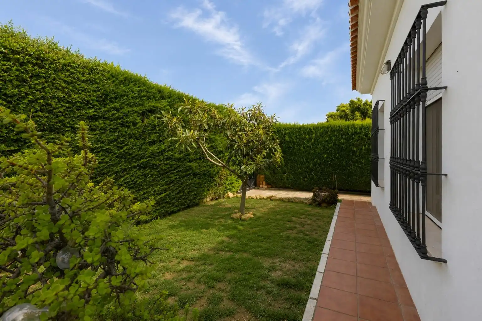 Jardí de Casa o xalet en venda en Sanlúcar la Mayor amb Jardí privat, Traster i Piscina
