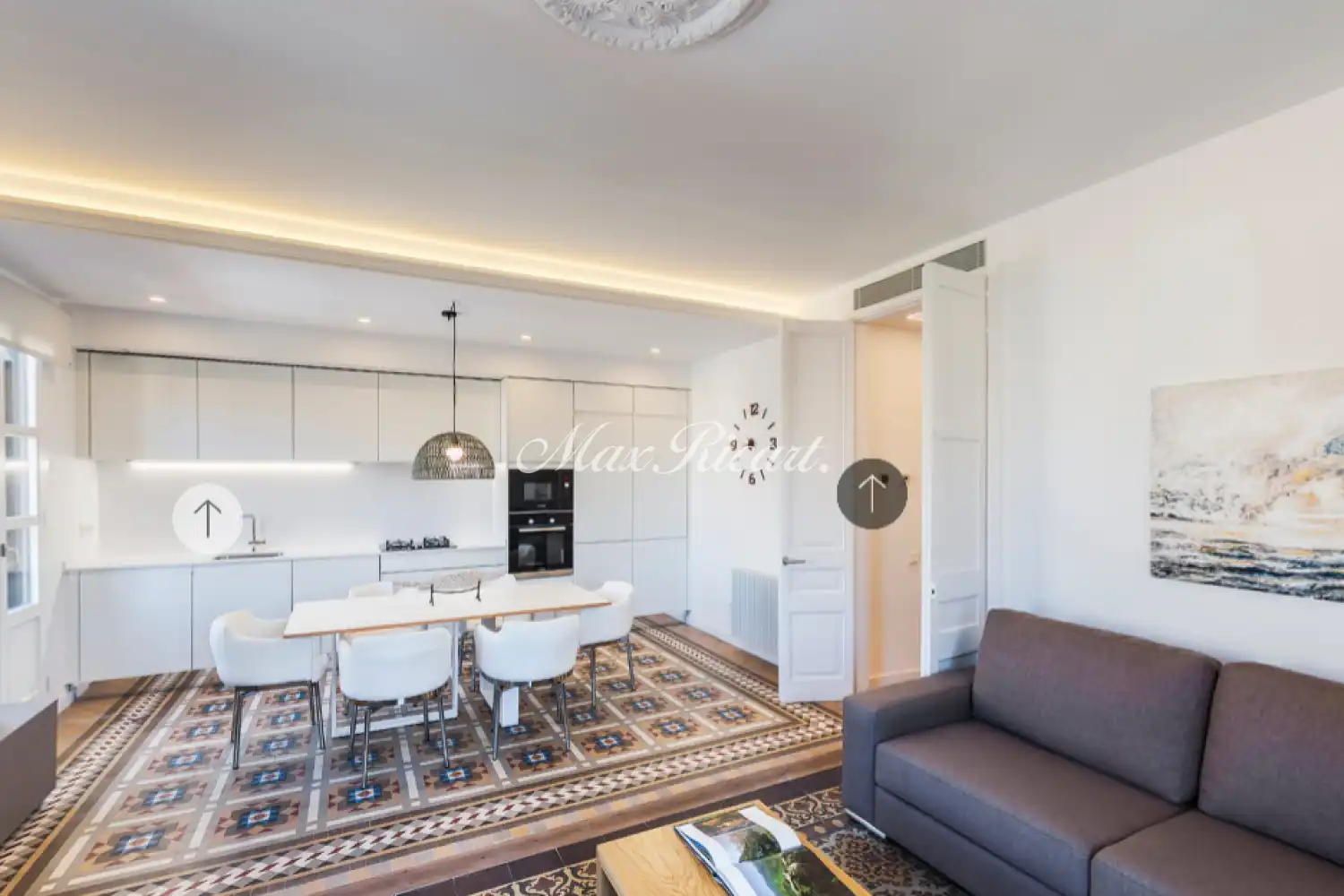 Wohnzimmer von Wohnung zur Miete in Barcelona mit Klimaanlage, Heizung und Terrasse