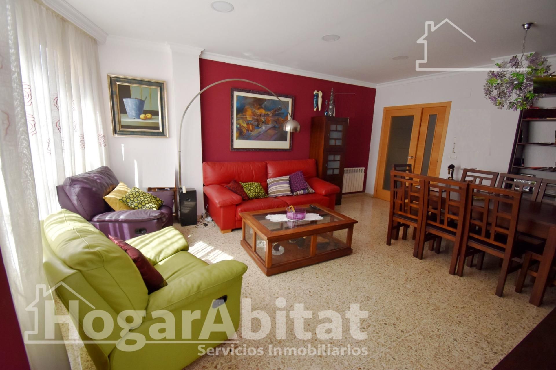 Living room of Flat for sale in Burriana / Borriana  with Heating and Balcony