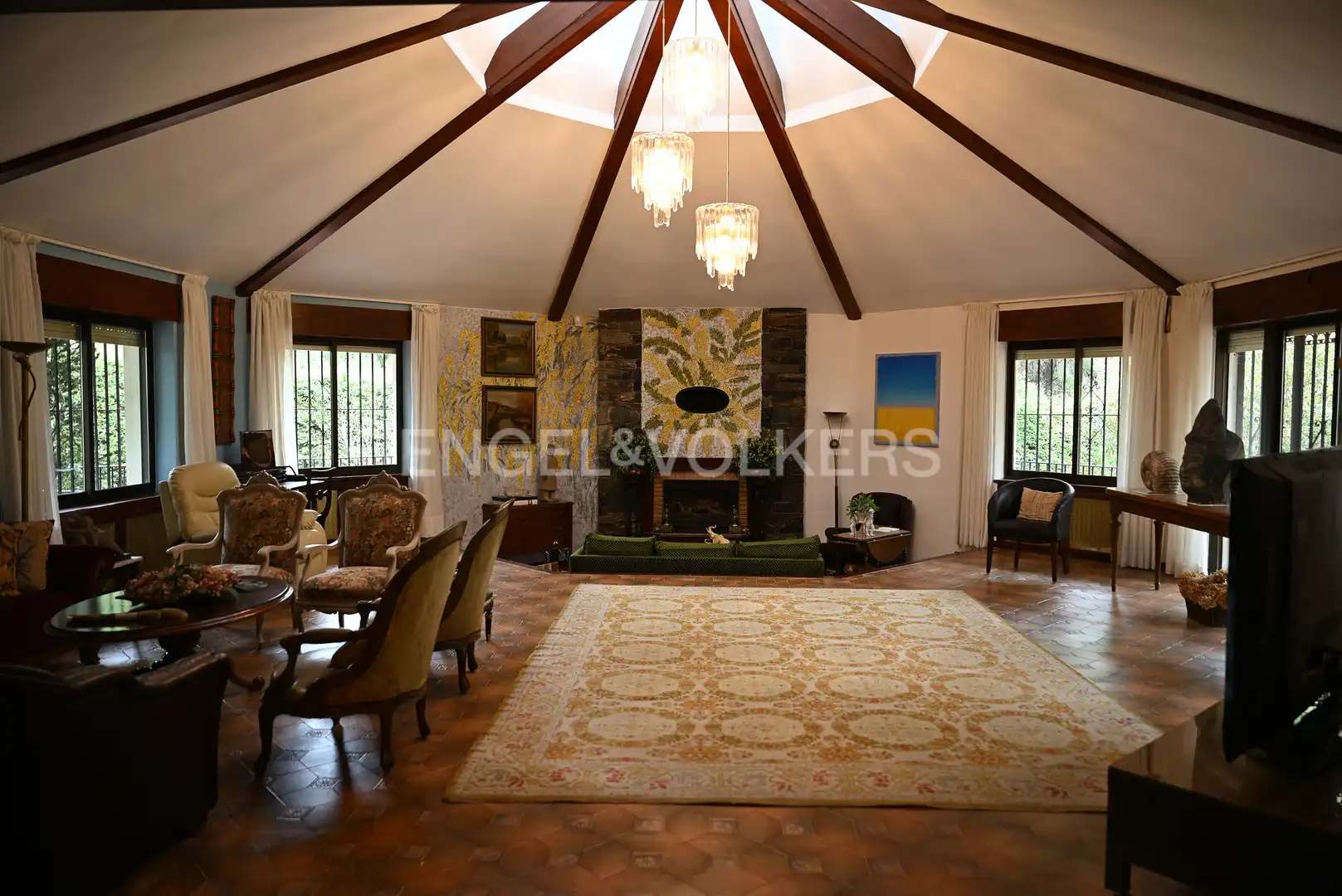 Sala de estar de Casa o chalet en venta en Sotillo de la Adrada con Aire acondicionado, Calefacción y Jardín privado