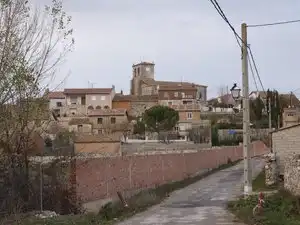 Vista exterior de Casa adosada en venta en Modúbar de la Emparedada con Calefacción, Jardín privado y Trastero