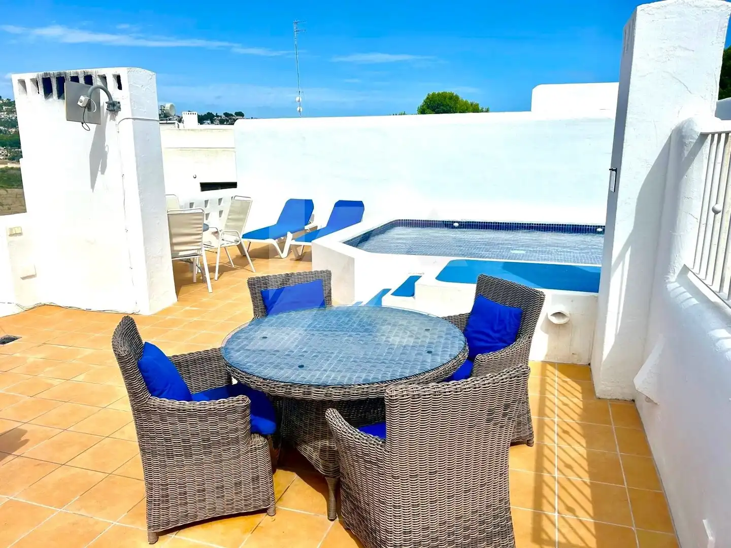 Terraza de Apartamento en venta en Moraira con Aire acondicionado, Calefacción y Jardín privado