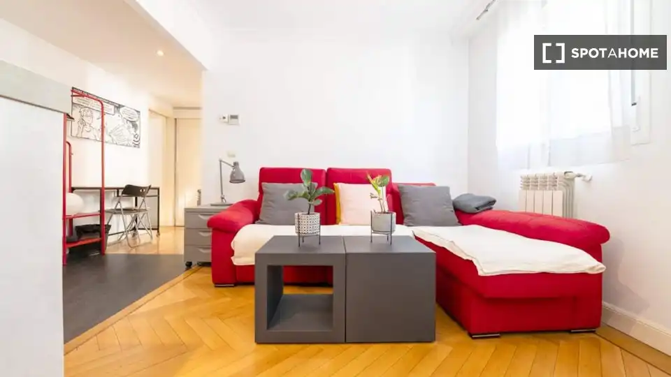Wohnzimmer von Wohnung zur Miete in Madrid mit Klimaanlage, Heizung und Möbliert