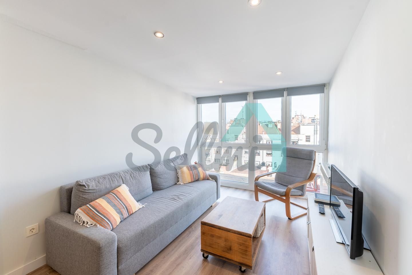 Living room of Flat to rent in Gijón   with Heating and Furnished