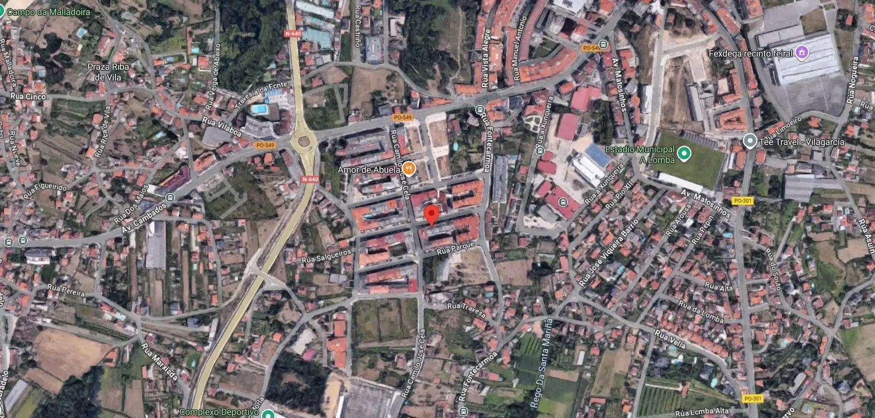 Vista exterior de Piso en venta en Vilagarcía de Arousa con Trastero y Balcón