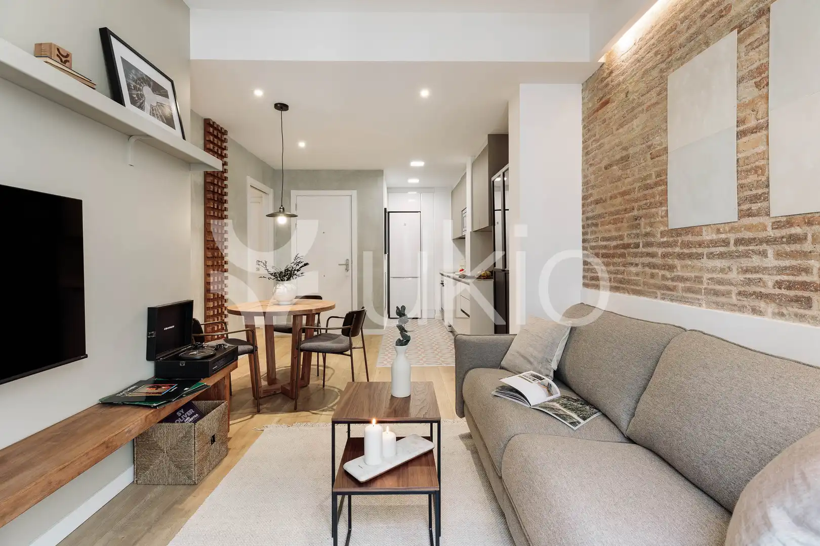 Sala d'estar de Apartament de lloguer en Barcelona amb Aire condicionat, Calefacció i Moblat
