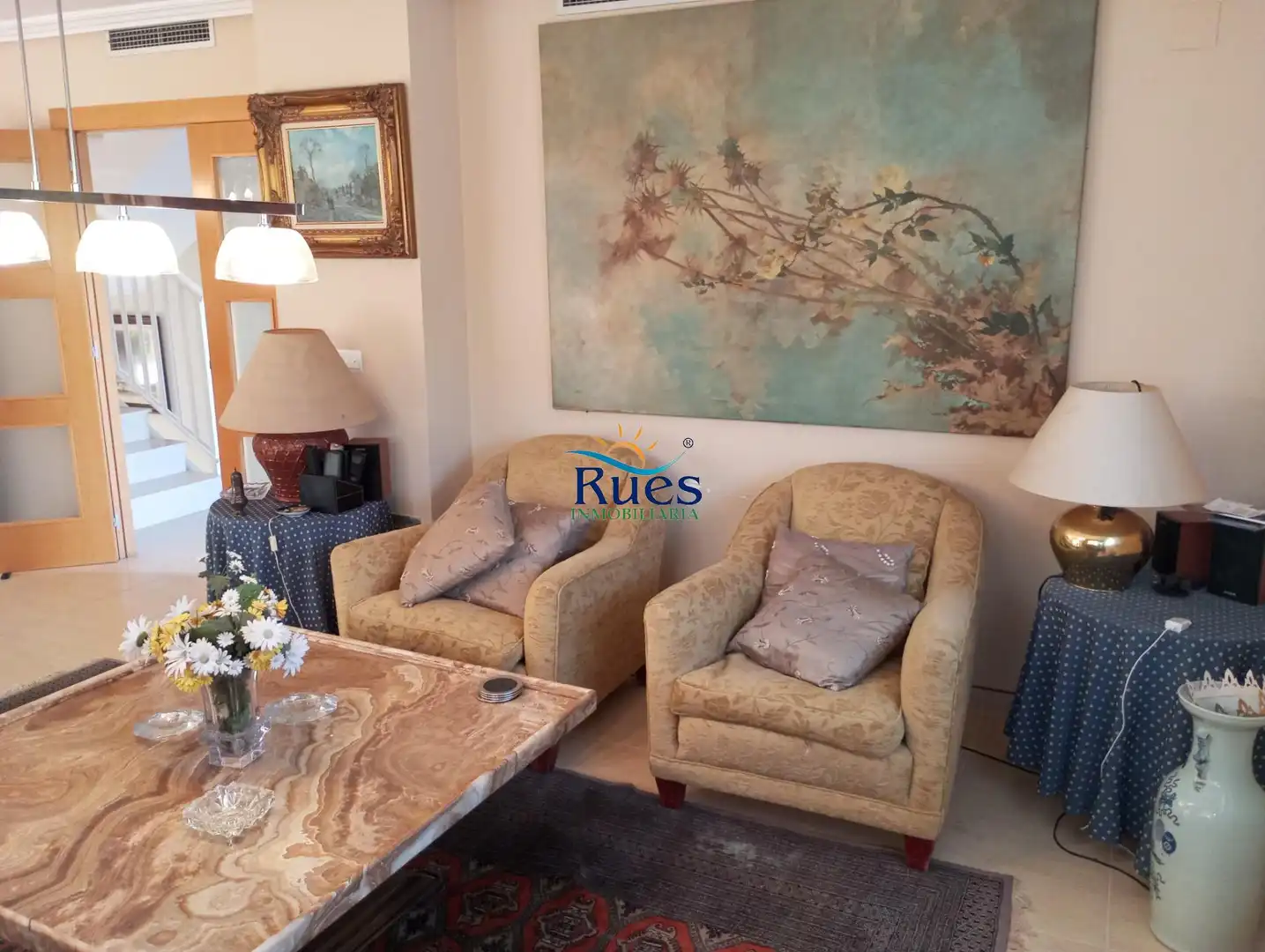 Sala de estar de Casa o chalet en venta en Oropesa del Mar / Orpesa con Aire acondicionado, Calefacción y Jardín privado