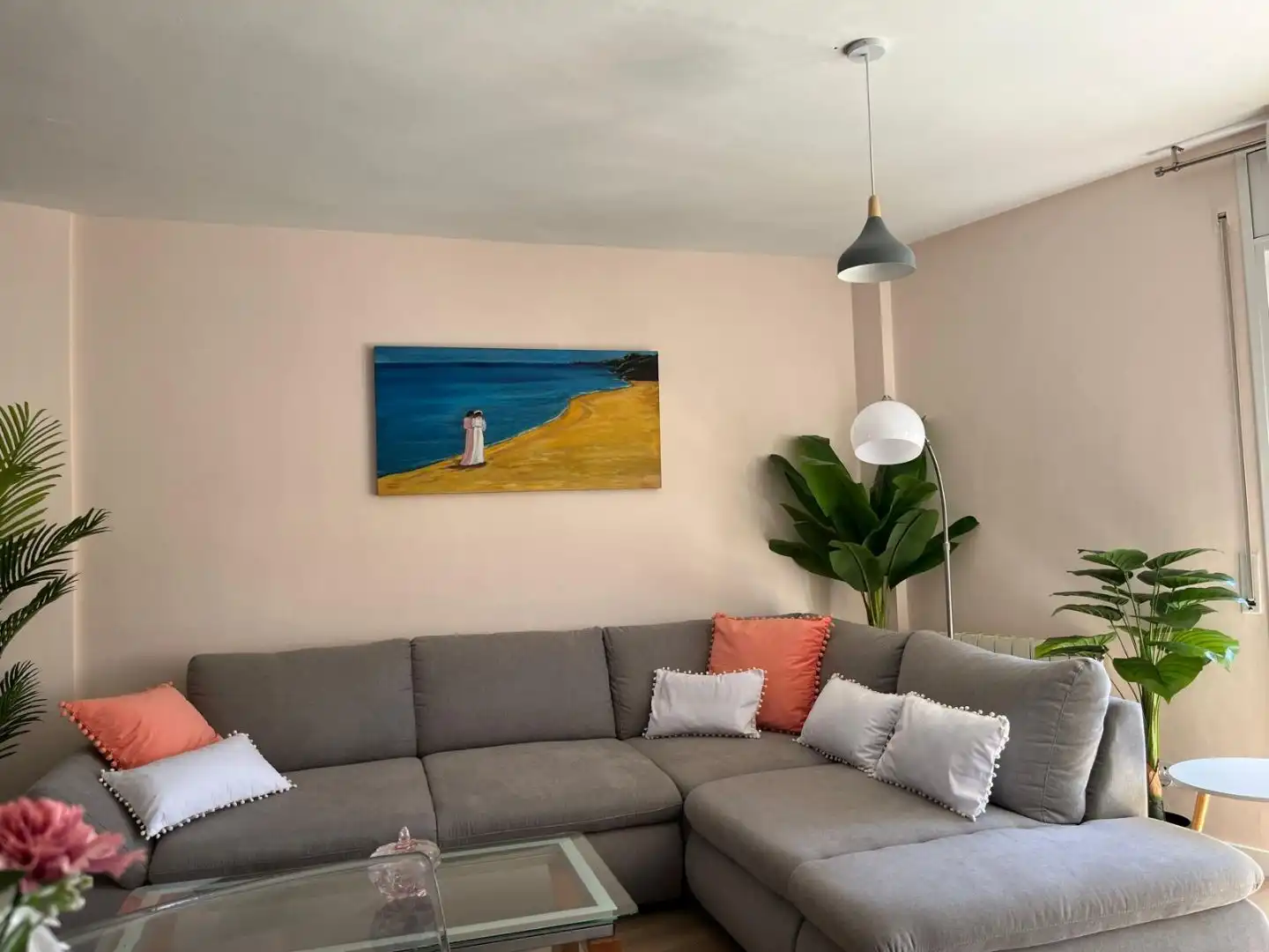 Sala d'estar de Pis per a compartir en Cunit amb Aire condicionat, Calefacció i Parquet