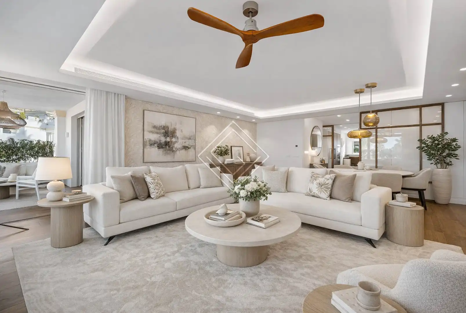 Wohnzimmer von Wohnung zum Verkauf in Marbella mit Klimaanlage, Heizung und Terrasse