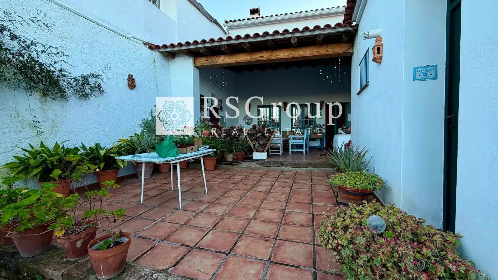 Terraza de Casa o chalet en venta en Santa Olalla del Cala con Aire acondicionado, Jardín privado y Terraza