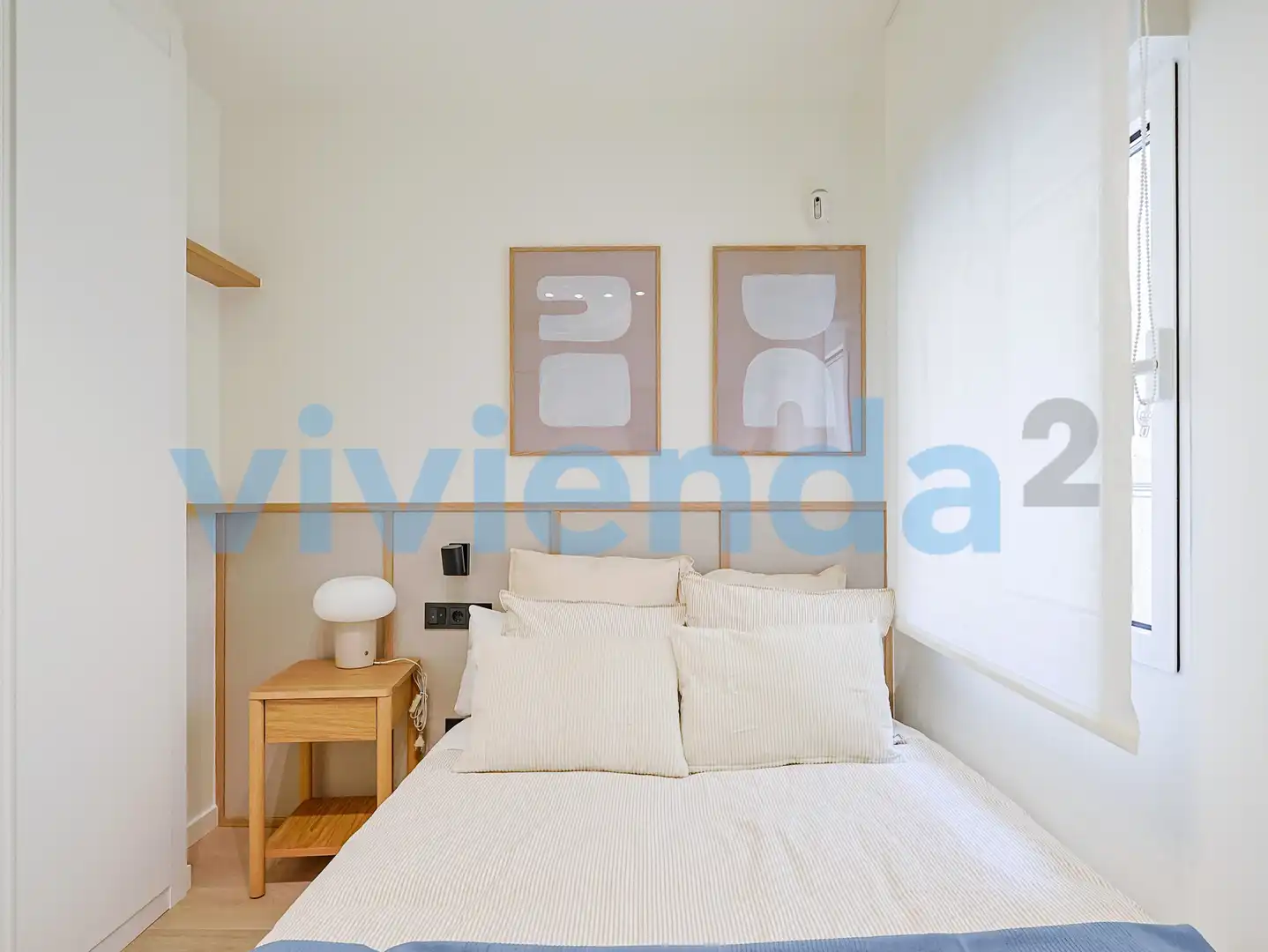 Schlafzimmer von Wohnung zur Miete in Madrid mit Klimaanlage und Balkon