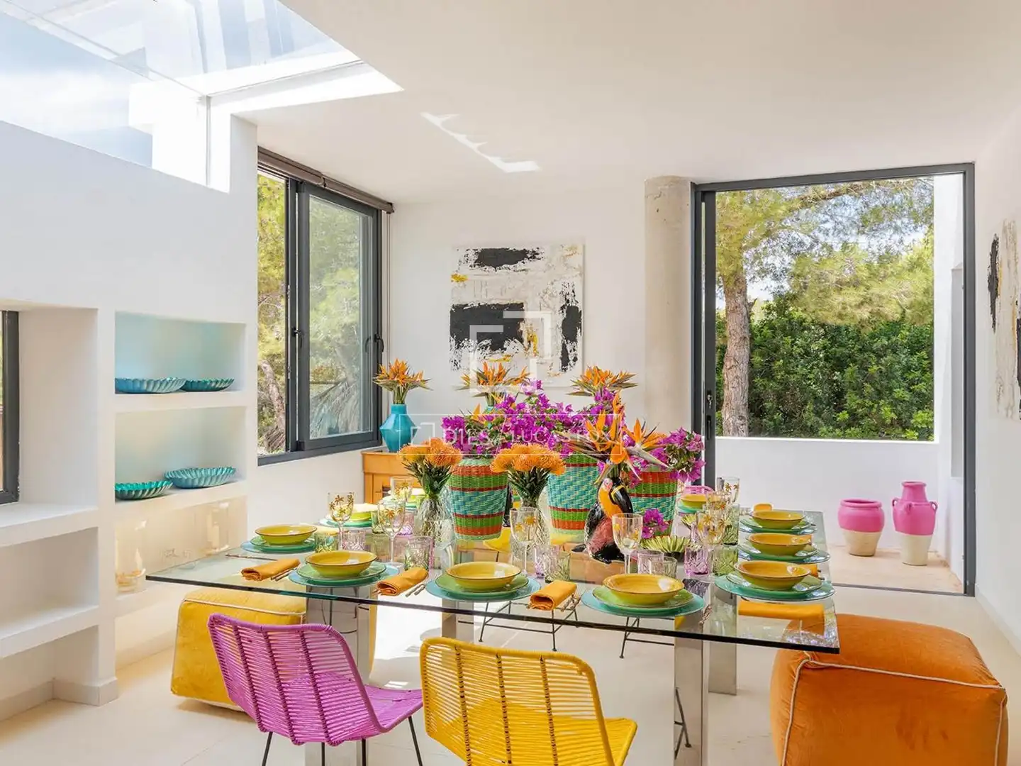 Comedor de Casa o chalet de alquiler en Formentera con Aire acondicionado, Jardín privado y Terraza