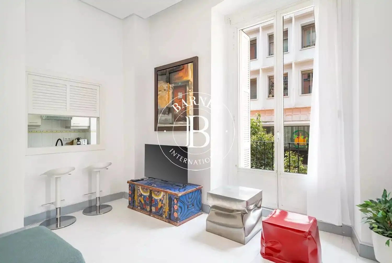 Sala de estar de Piso de alquiler en Madrid con Aire acondicionado, Calefacción y Amueblado