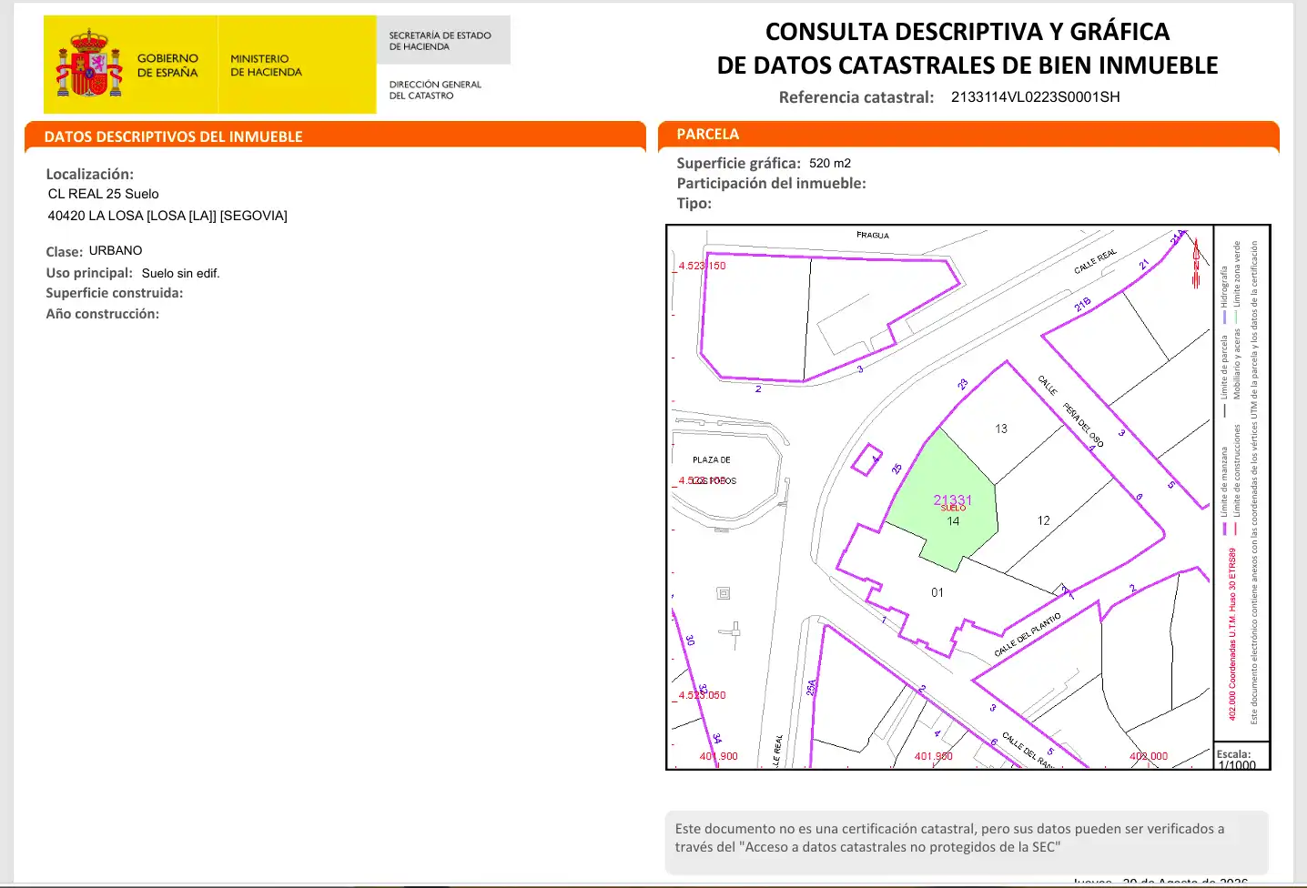 Residencial en venda en La Losa 