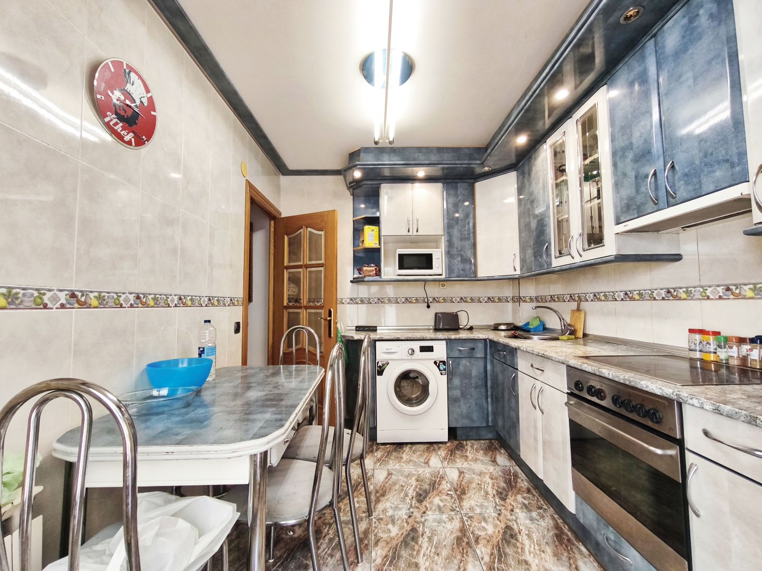Kitchen of Flat for sale in  Logroño  with Heating, Terrace and Furnished
