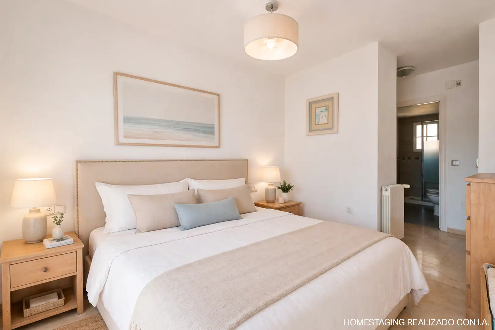 Schlafzimmer von Einfamilien-Reihenhaus zum Verkauf in Marbella mit Klimaanlage, Heizung und Terrasse