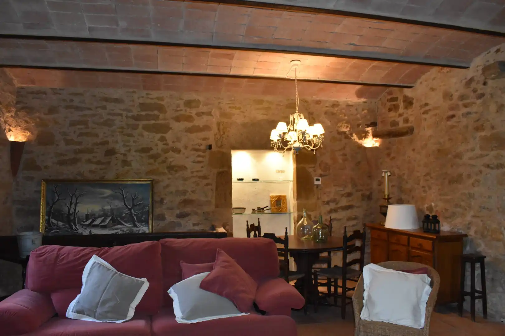 Wohnzimmer von Country house zum Verkauf in Forallac mit Heizung, Privatgarten und Terrasse