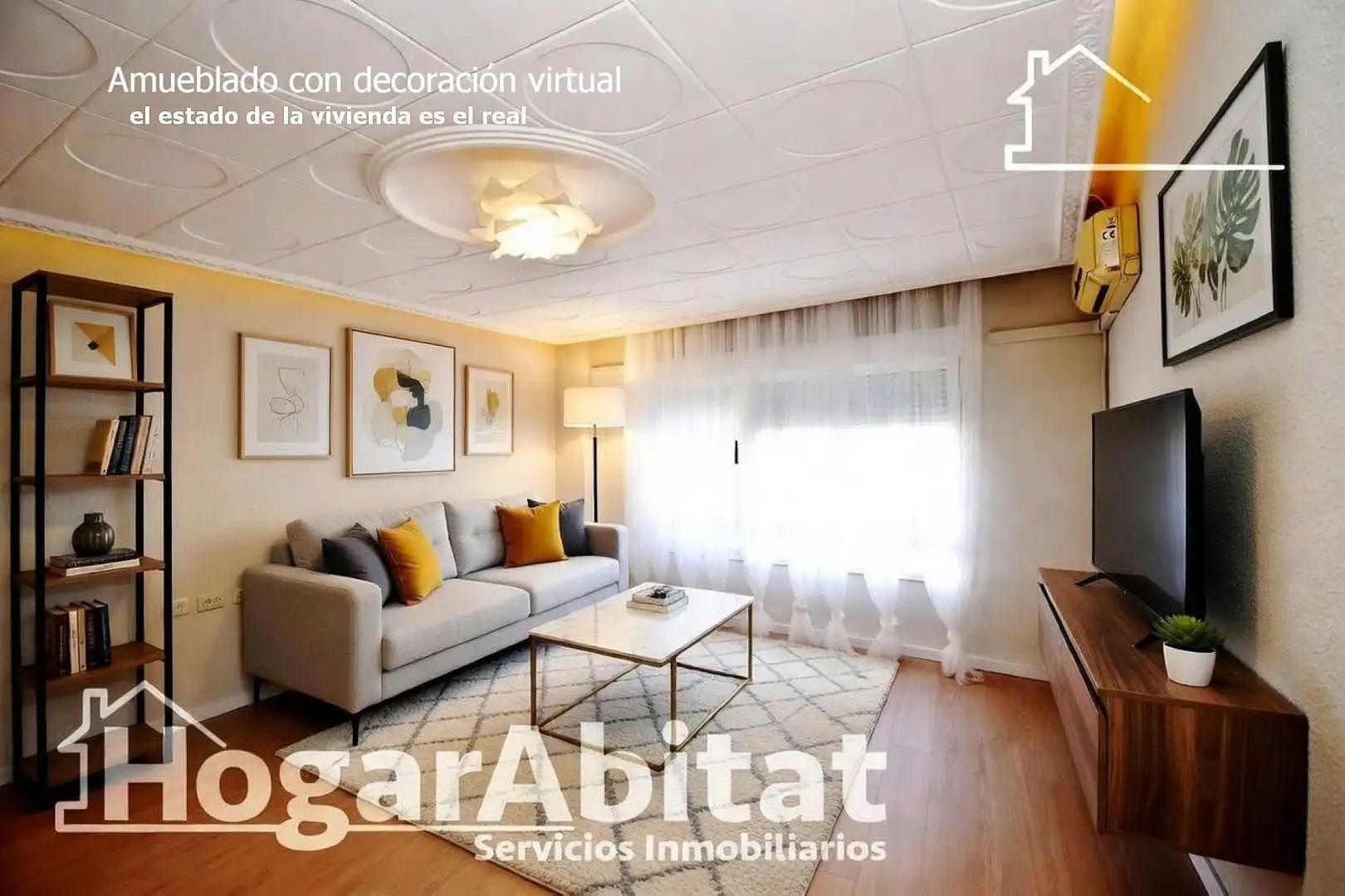 Sala de estar de Piso en venta en Vila-real con Aire acondicionado, Calefacción y Parquet