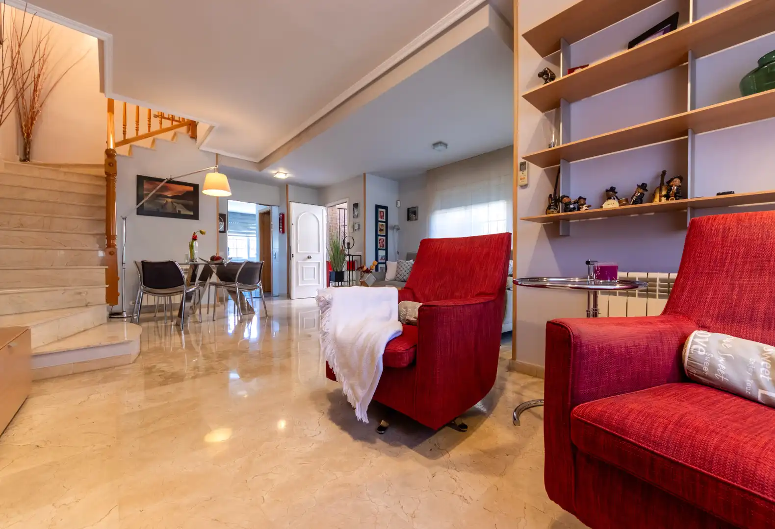 Sala d'estar de Casa adosada en venda en Cambrils amb Aire condicionat, Calefacció i Jardí privat