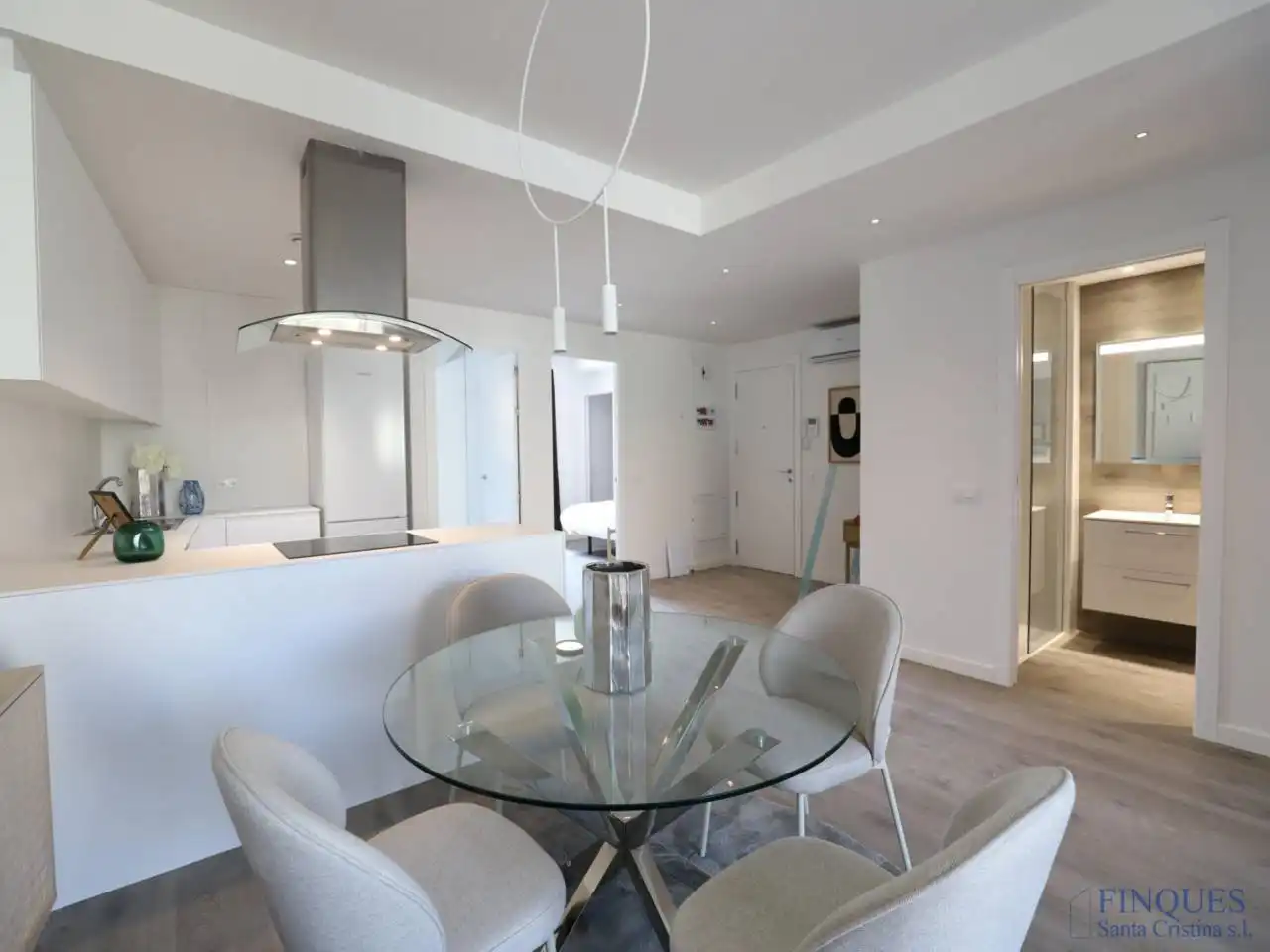 Esszimmer von Wohnung zum Verkauf in Santa Cristina d'Aro mit Klimaanlage, Heizung und Privatgarten