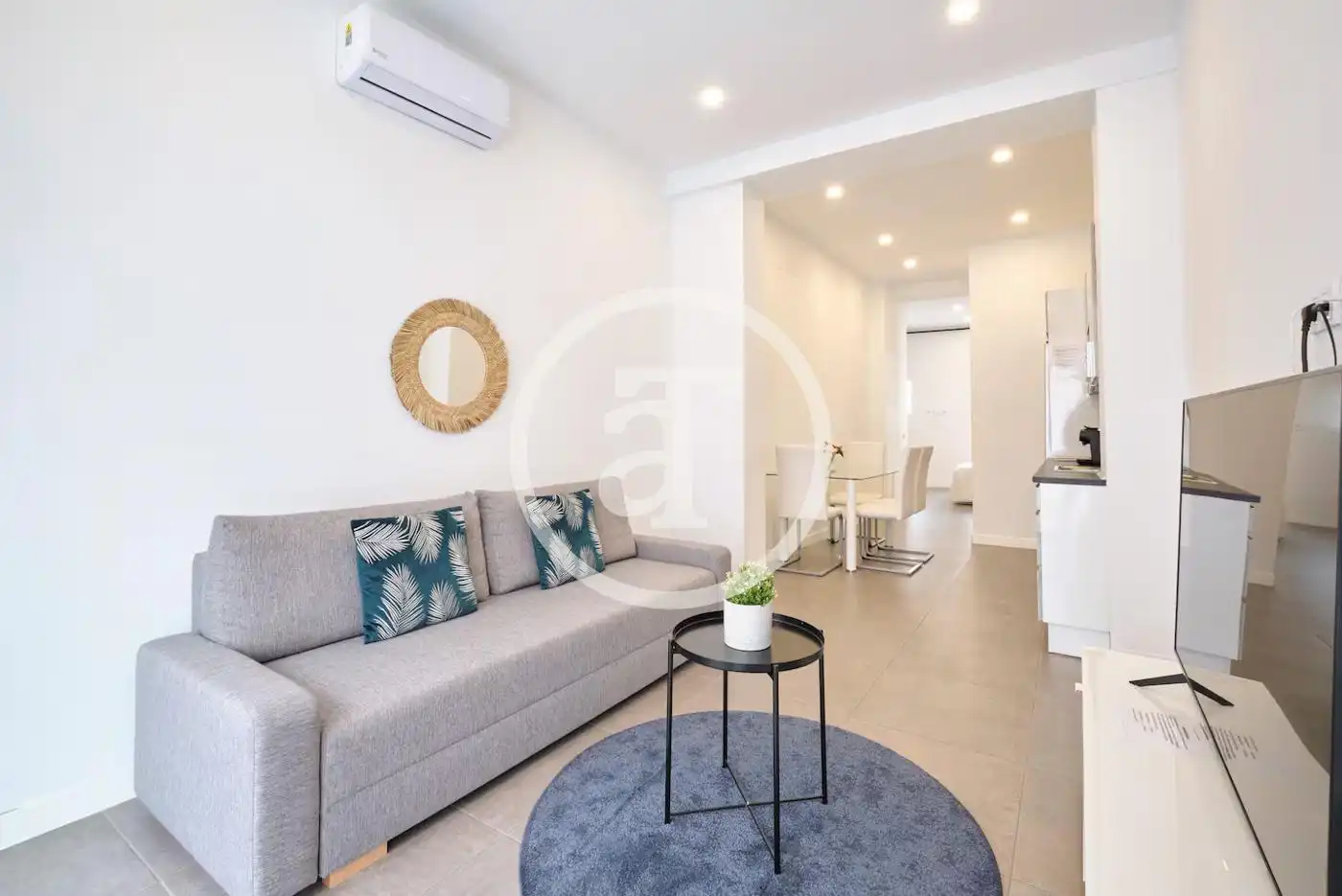 Wohnzimmer von Wohnung zur Miete in Madrid mit Klimaanlage, Heizung und Möbliert