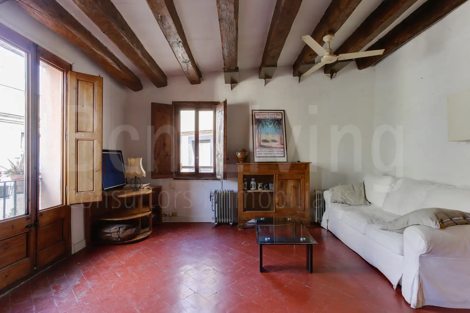 Sala de estar de Piso en venta en Barcelona con Aire acondicionado, Calefacción y Amueblado