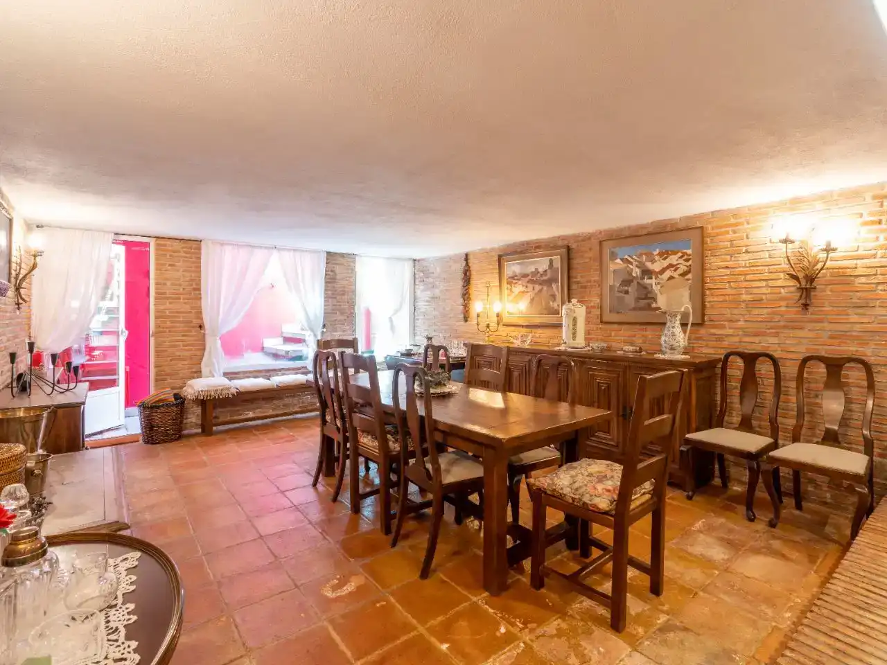 Menjador de Casa adosada en venda en Madrid amb Aire condicionat, Jardí privat i Parquet