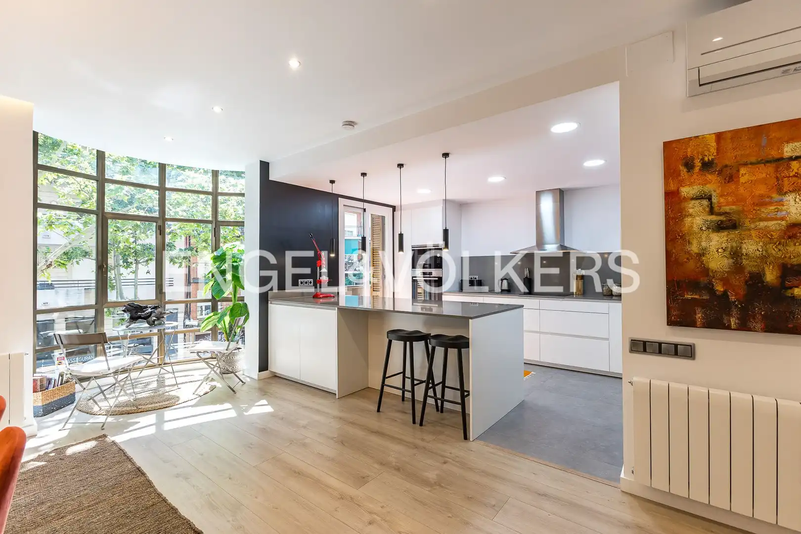 Kitchen of Flat for rent in Barcelona  with Air Conditioner, Heating and Private garden