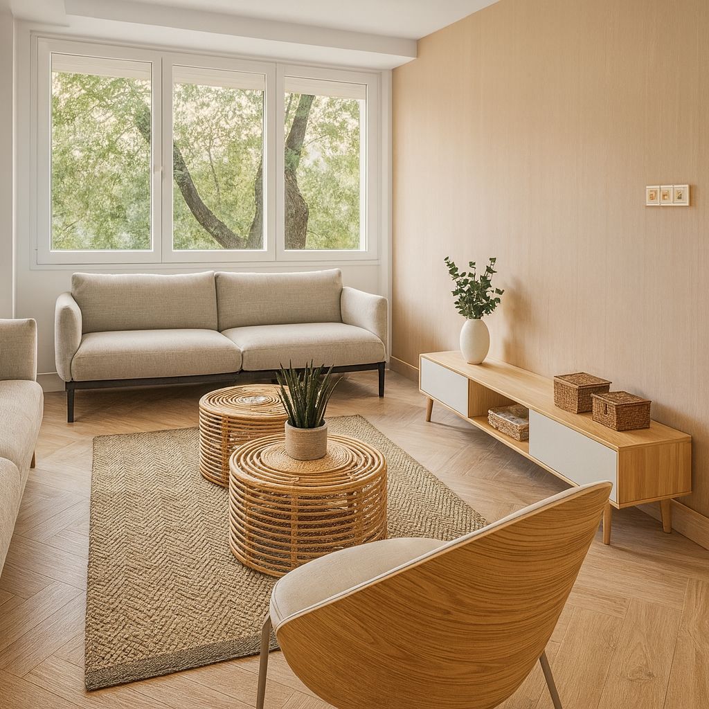 Living room of Flat to rent in  Madrid Capital  with Air Conditioner and Heating