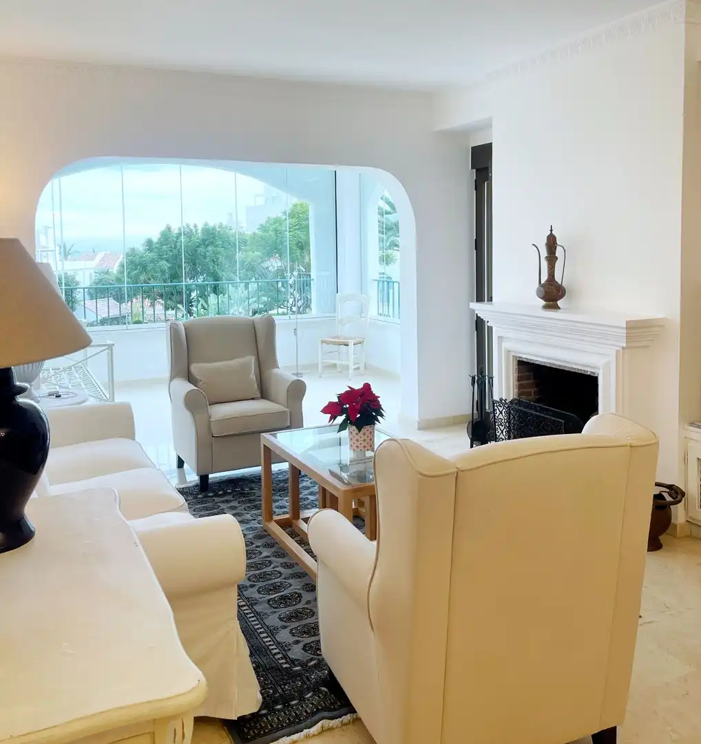 Living room of Apartments for rent in Marbella  with Air Conditioner, Terrace and Furnished