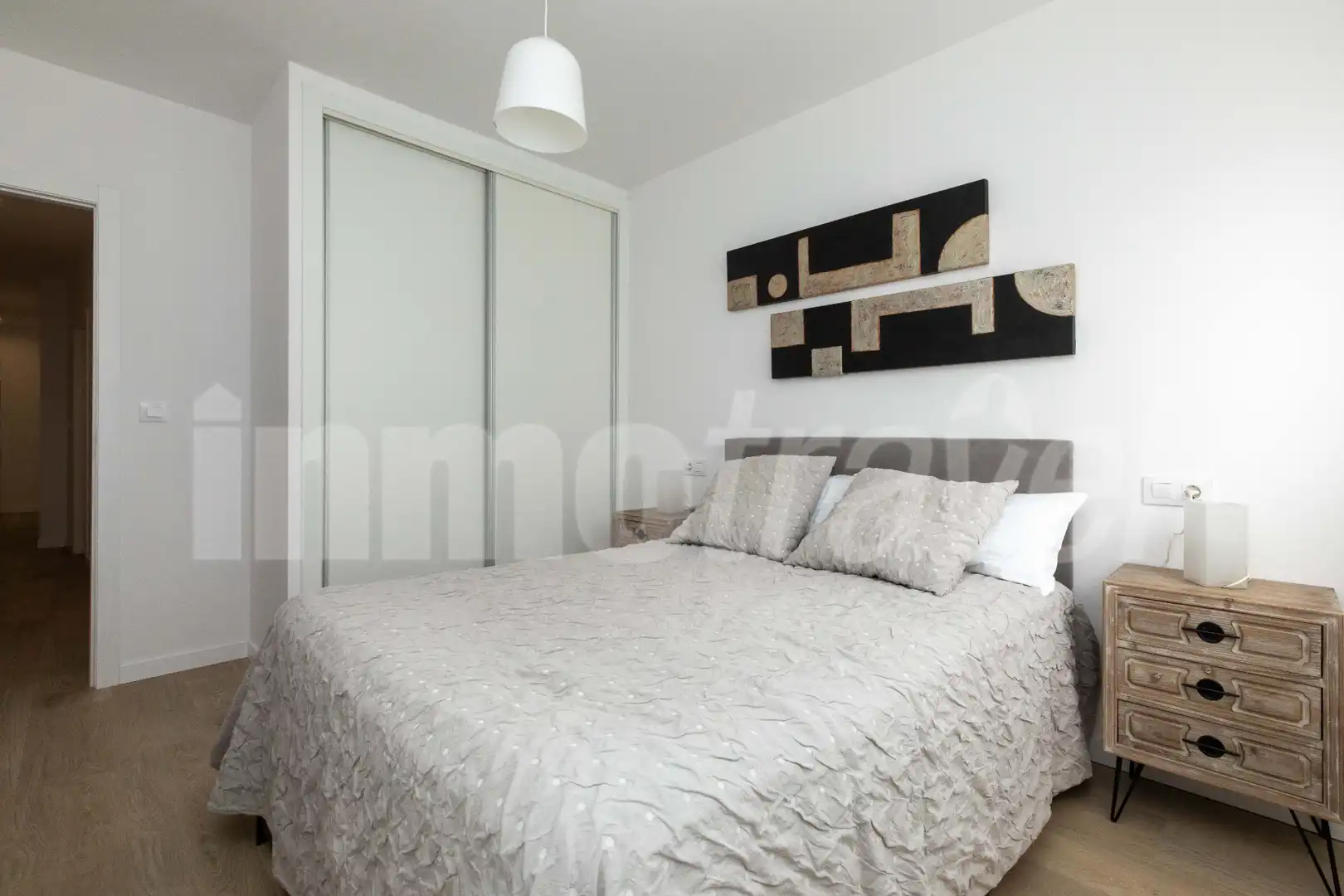 Bedroom of Flat for rent in Sanxenxo  with Heating, Parquet flooring and Furnished