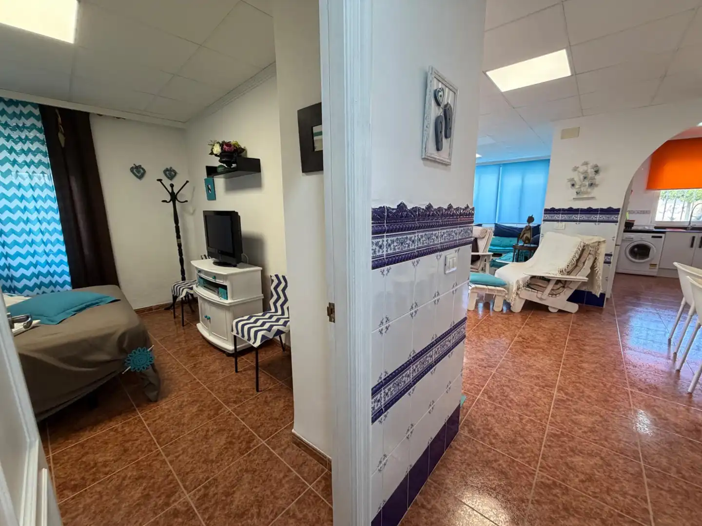 Living room of Ground floor for sale in Chilches / Xilxes  with Private garden, Terrace and Furnished