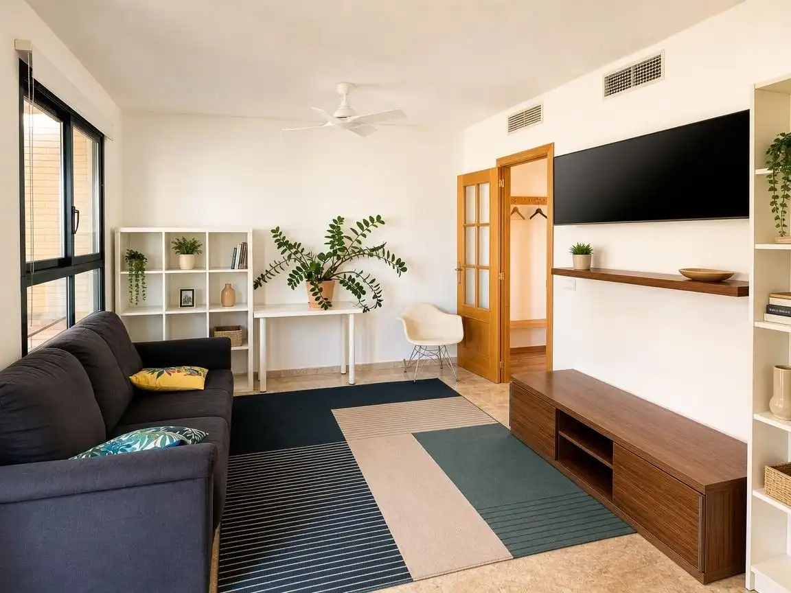 Wohnzimmer von Dachboden zur Miete in Alicante / Alacant mit Terrasse, Abstellraum und Möbliert