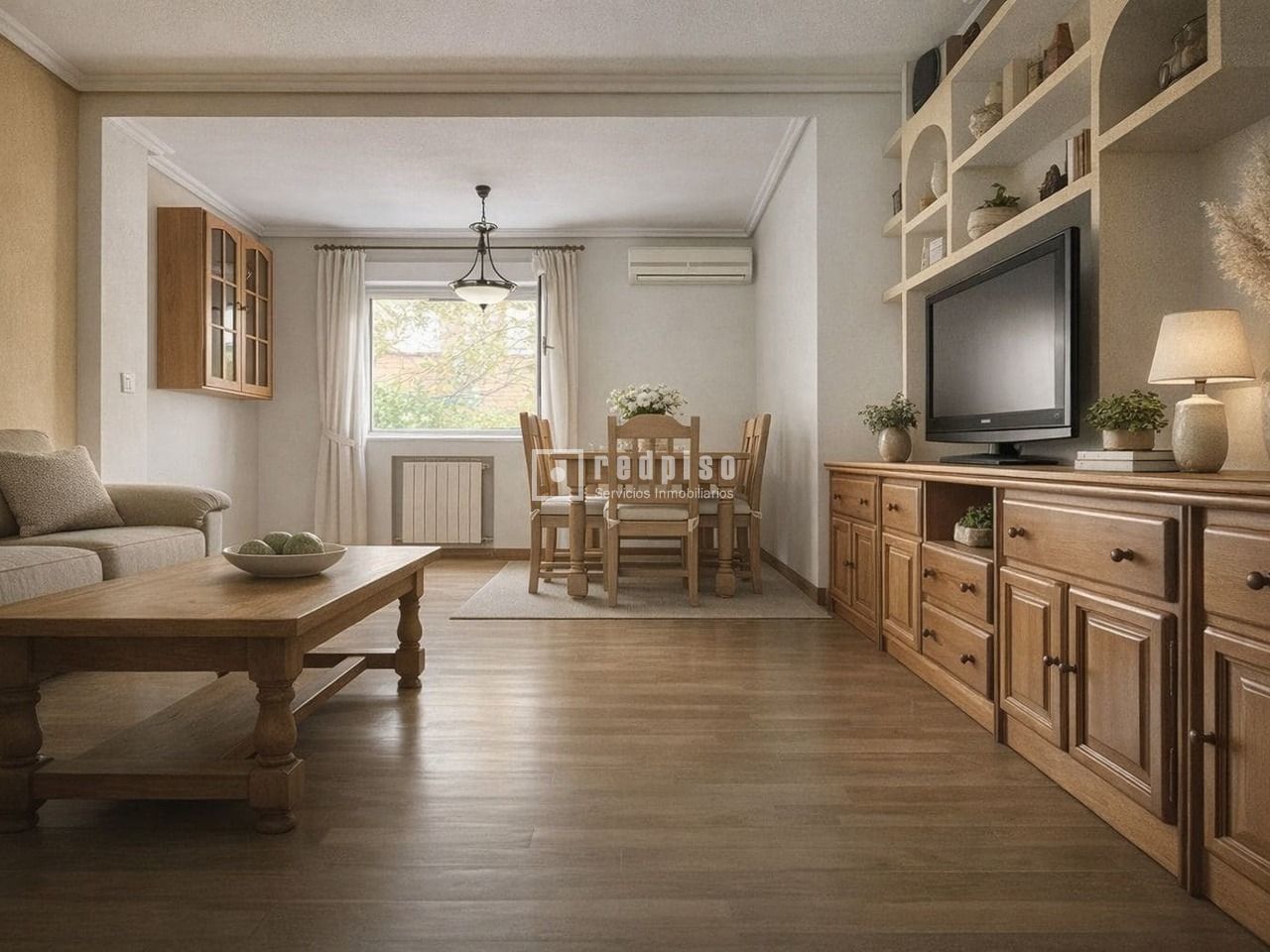 Sala d'estar de Pis en venda en  Madrid Capital amb Aire condicionat, Calefacció i Parquet