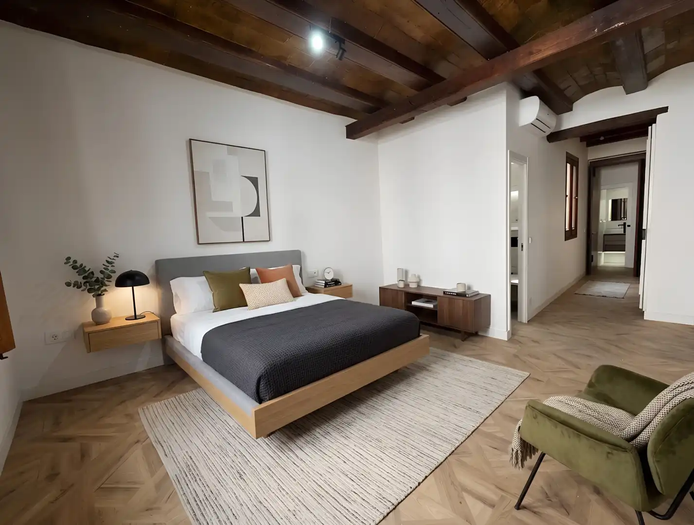 Bedroom of Flat for sale in Barcelona  with Air Conditioner, Heating and Parquet flooring