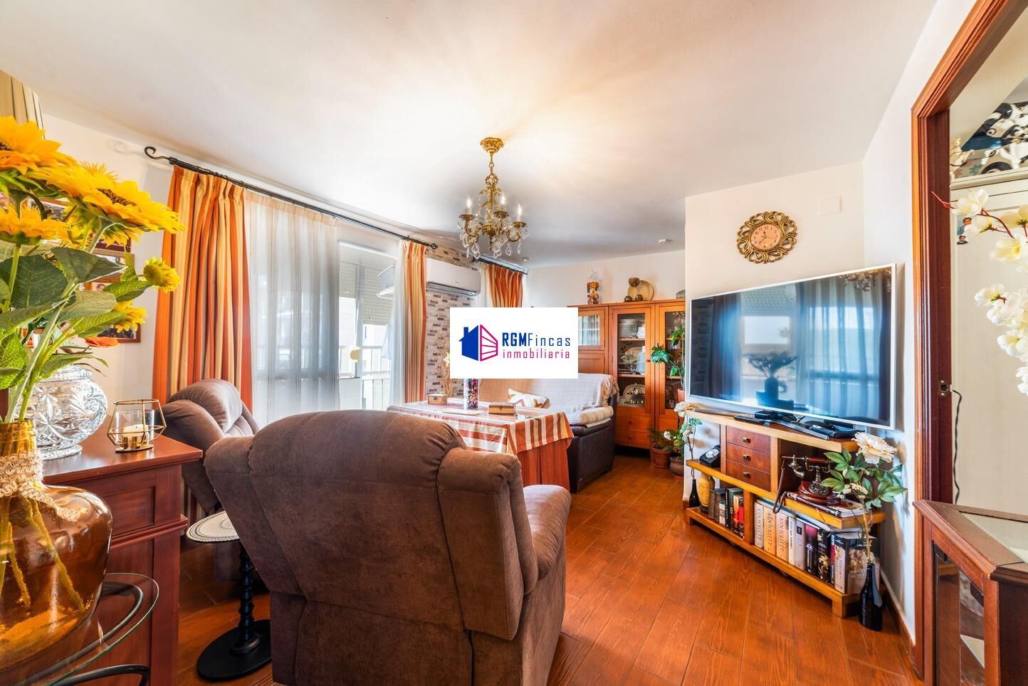 Sala de estar de Piso en venta en  Sevilla Capital con Aire acondicionado y Terraza