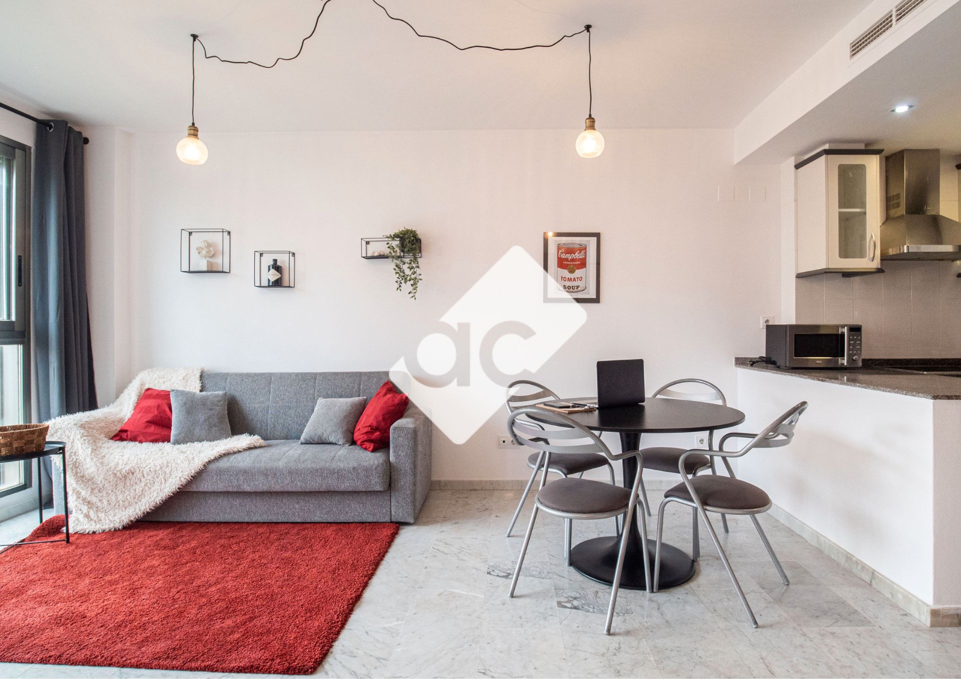 Sala d'estar de Pis de lloguer en  Valencia Capital amb Aire condicionat, Calefacció i Terrassa