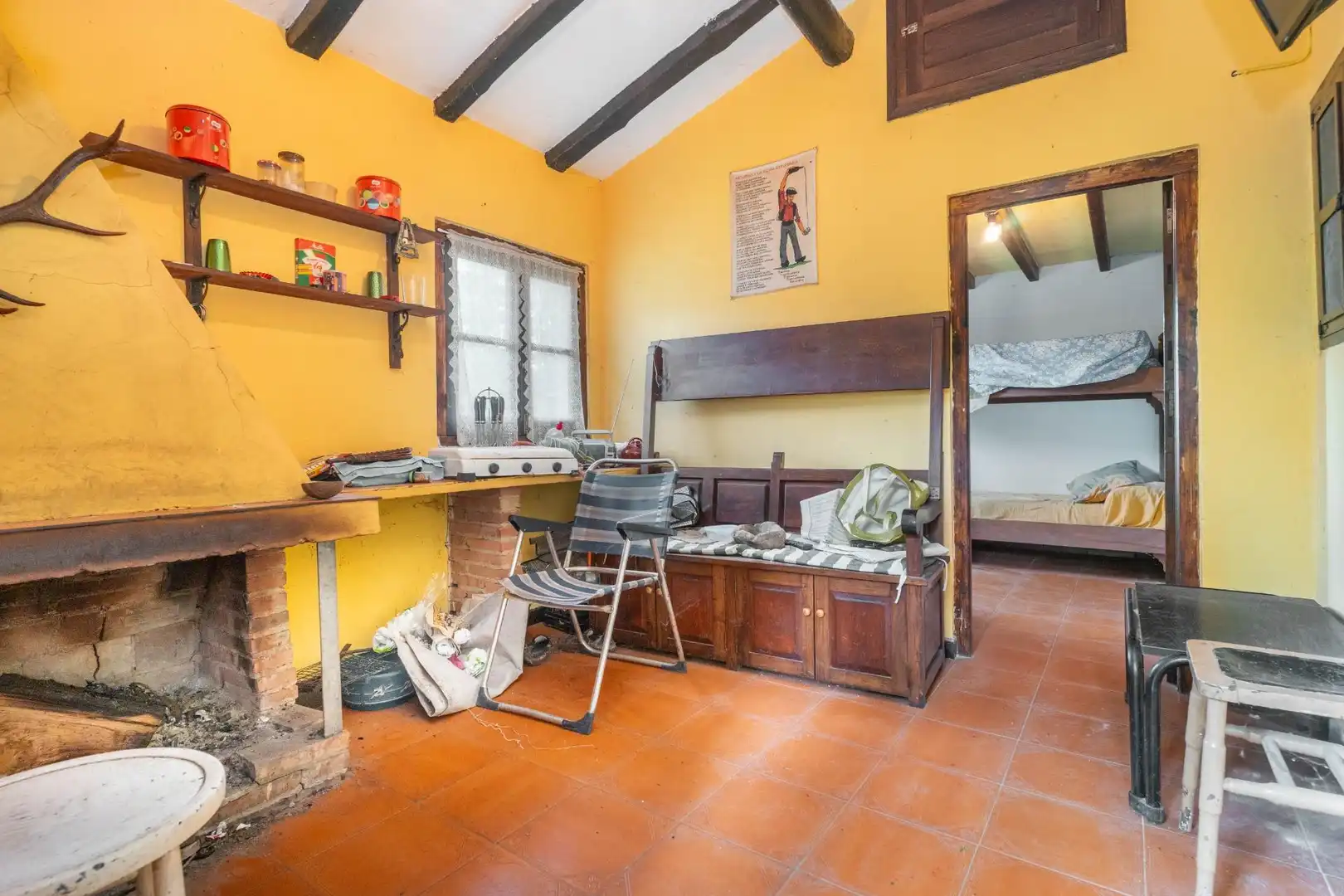 Habitación de Finca rústica en venta en Sobrescobio con Jardín privado, Terraza y Amueblado