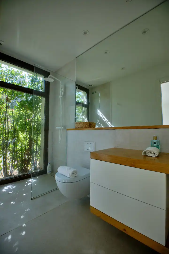 Bathroom of Houses for rent in Mont-ras  with Air Conditioner, Heating and Private garden