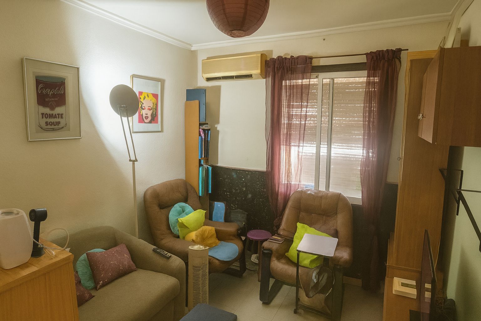 Sala de estar de Piso en venta en  Zaragoza Capital con Calefacción y Amueblado