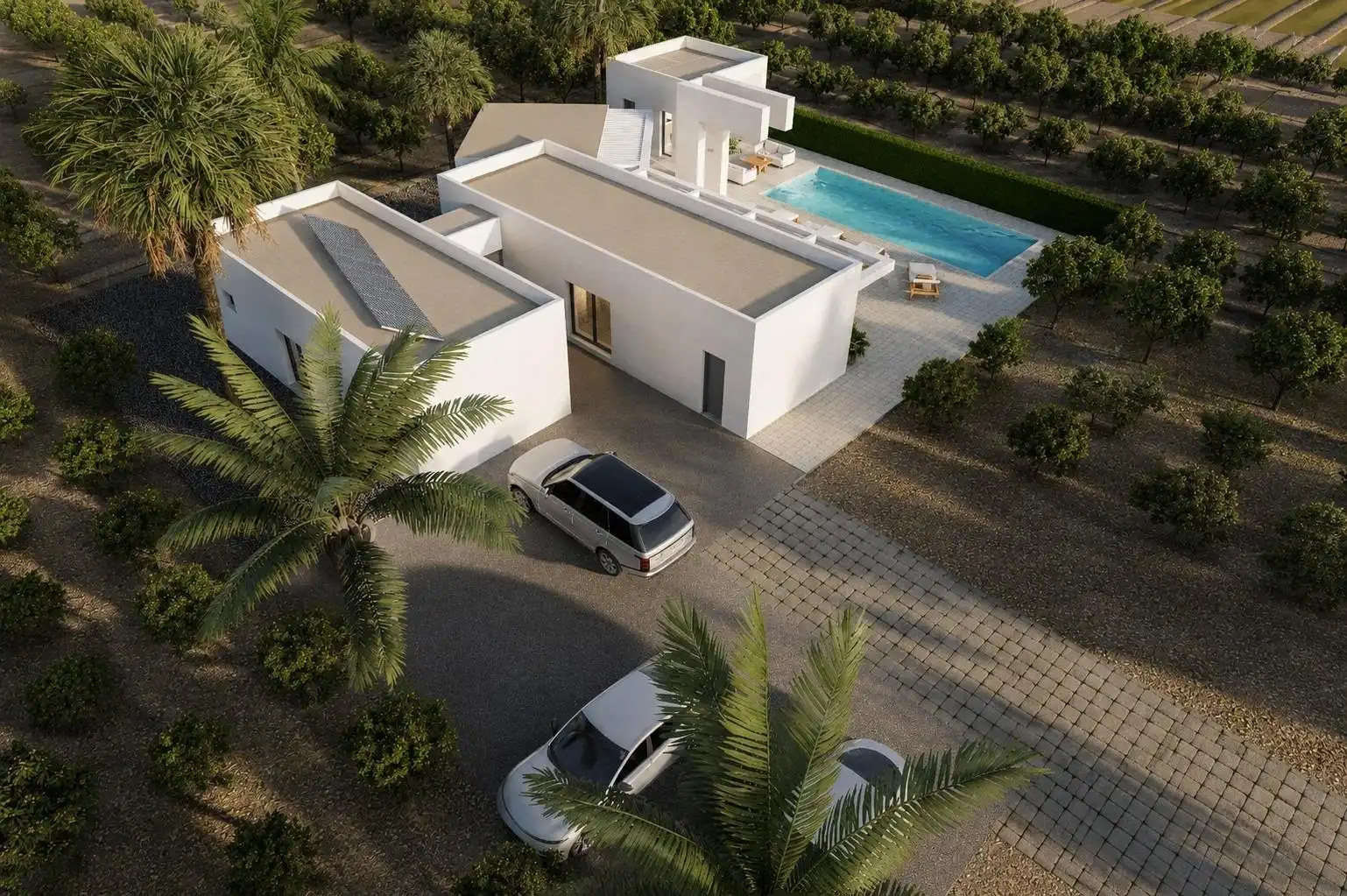 Vista exterior de Casa o chalet en venta en Benejúzar con Jardín privado, Terraza y Piscina