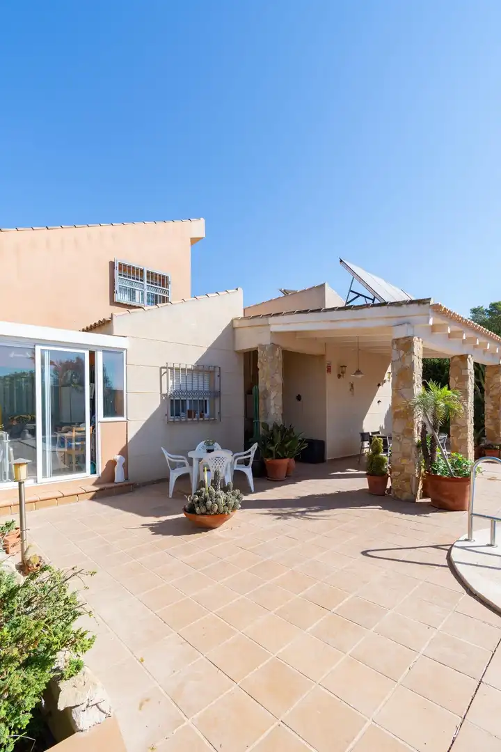 Vista exterior de Casa o chalet en venta en Cartagena con Aire acondicionado, Jardín privado y Terraza