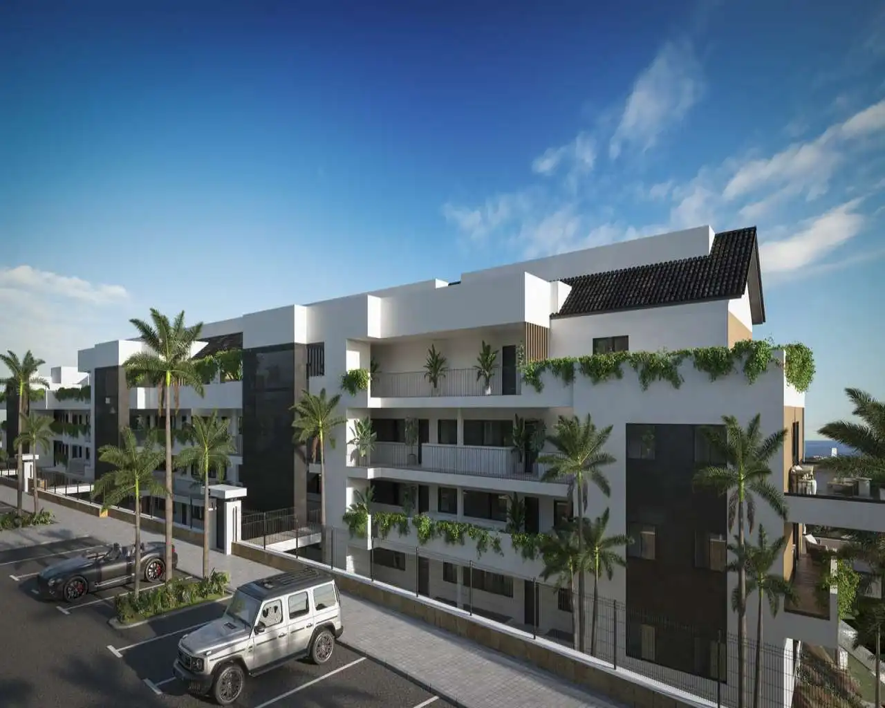Vista exterior de Apartament en venda en Benalmádena amb Aire condicionat, Calefacció i Jardí privat