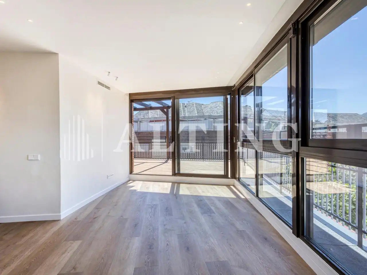 Sala de estar de Piso de alquiler en Barcelona con Aire acondicionado, Calefacción y Parquet