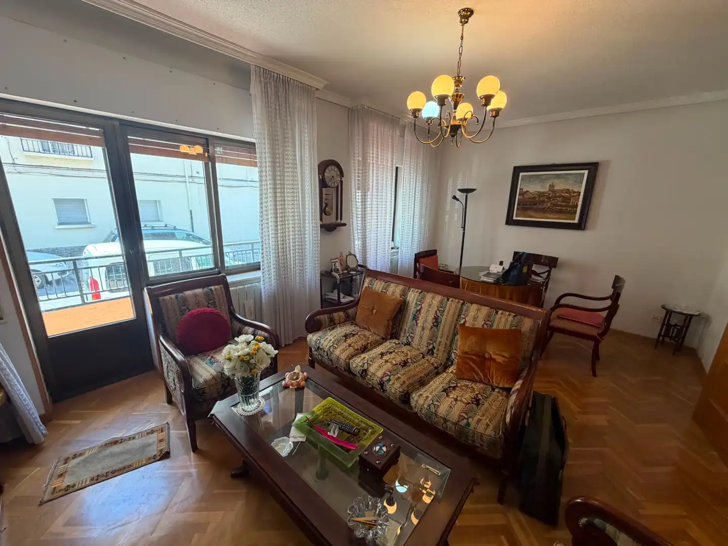 Living room of Flat for sale in Ávila  with Heating, Parquet flooring and Terrace